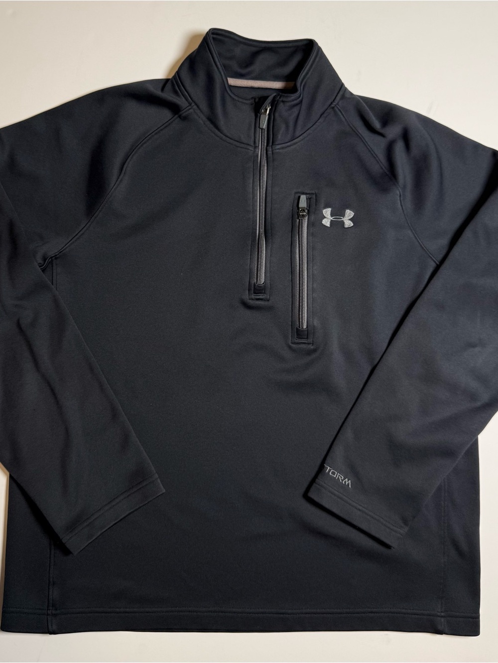 Under Armour Storm ColdGear 1/4-Zip Pullover Long Sleeve Men's M Black Casual